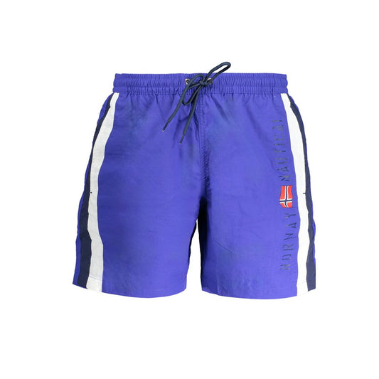 Shorts by Norway 1963 for men in polyamide blue & print features a architectural silhouette, showcasing a architectural and short defined by a sophisticated for a premium, elevated aesthetic.