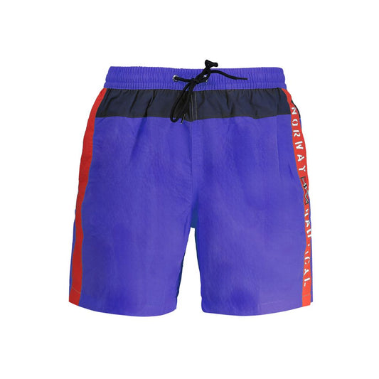 Norway 1963 Men's Polyester Swim Shorts - Blue Print