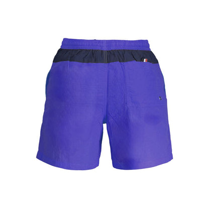 Norway 1963 Men's Polyester Swim Shorts - Blue Print