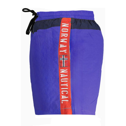 Norway 1963 Men's Polyester Swim Shorts - Blue Print
