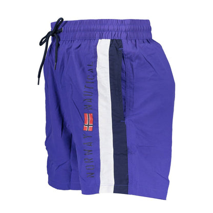 Swim Briefs by Norway 1963 for men in polyamide blue & print features a riviera-ready silhouette, showcasing the riviera-ready design of the Men's Polyamide Swim Briefs for a sophisticated look.