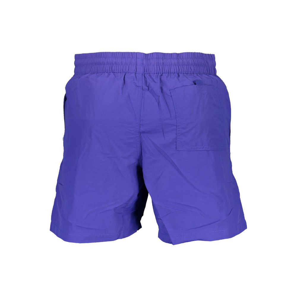 Swim Briefs by Norway 1963 for men in polyamide blue & print features an sartorial silhouette, showcasing the refined aesthetic of Men's Polyamide Swim Briefs with a sartorial cut designed for the modern shoreline.