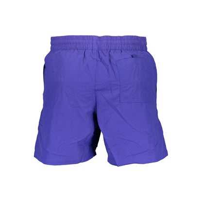 Swim Briefs by Norway 1963 for men in polyamide blue & print features an sartorial silhouette, showcasing the refined aesthetic of Men's Polyamide Swim Briefs with a sartorial cut designed for the modern shoreline.