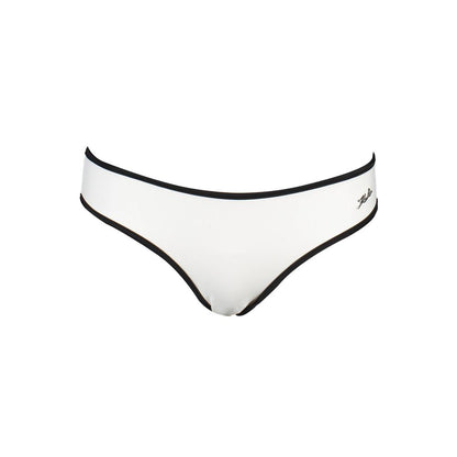 Swim Briefs by Karl Lagerfeld for women in elastane white features a riviera-ready silhouette, showcasing the riviera-ready design of the Women's Elastane Swim Briefs for a sophisticated look.