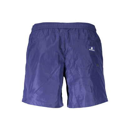 Swim Shorts by Karl Lagerfeld for men in polyester blue & print features an glamourous silhouette from the Men's Polyester Swim Shorts collection, highlighting a refined fit and glamourous cut for a premium poolside look.