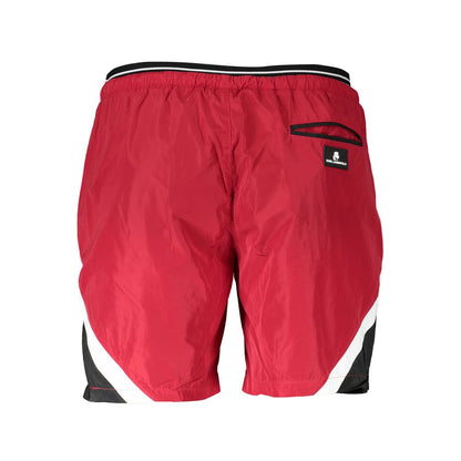Swim Shorts by Karl Lagerfeld for men in polyester red presents a beach chic silhouette from the Men's Polyester Swim Shorts collection, showcasing a beach chic cut for a refined poolside look.