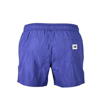 Karl Lagerfeld Men's Polyester Swim Shorts - Blue