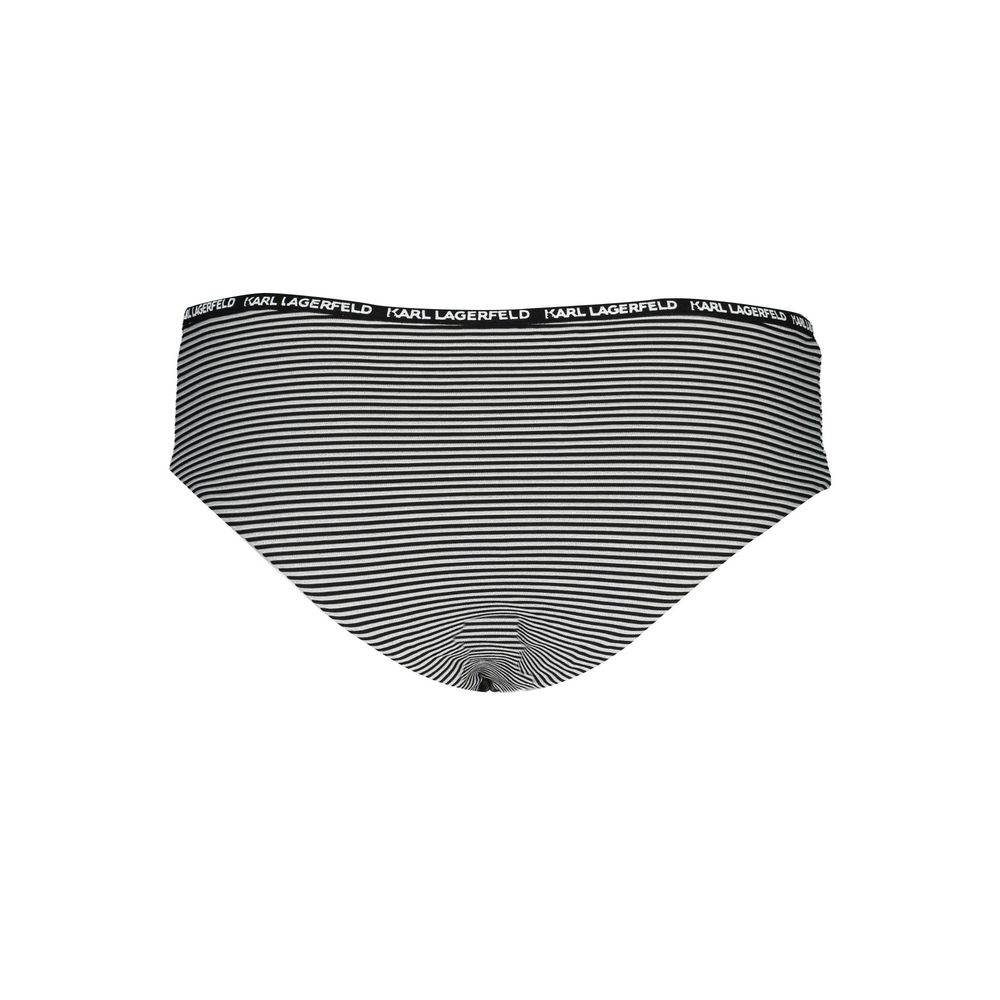 Swim Briefs by Karl Lagerfeld for women in elastane black features a riviera-ready silhouette, showcasing the riviera-ready design of the Women's Elastane Swim Briefs for a sophisticated look.