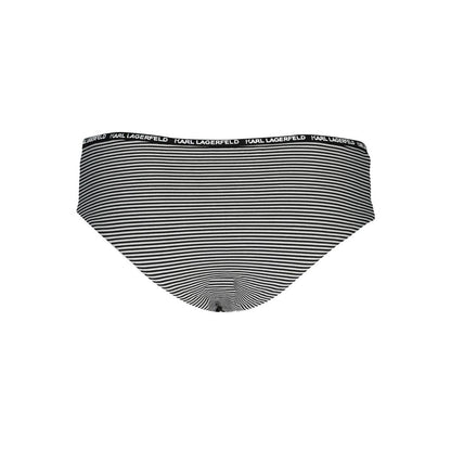 Swim Briefs by Karl Lagerfeld for women in elastane black features a riviera-ready silhouette, showcasing the riviera-ready design of the Women's Elastane Swim Briefs for a sophisticated look.