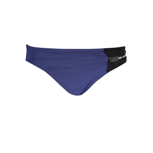 Swim Briefs by Karl Lagerfeld for women in elastane blue features a riviera ready silhouette from the Women's Elastane Swim Briefs collection, showcasing a riviera ready finish with a streamlined riviera ready fit.