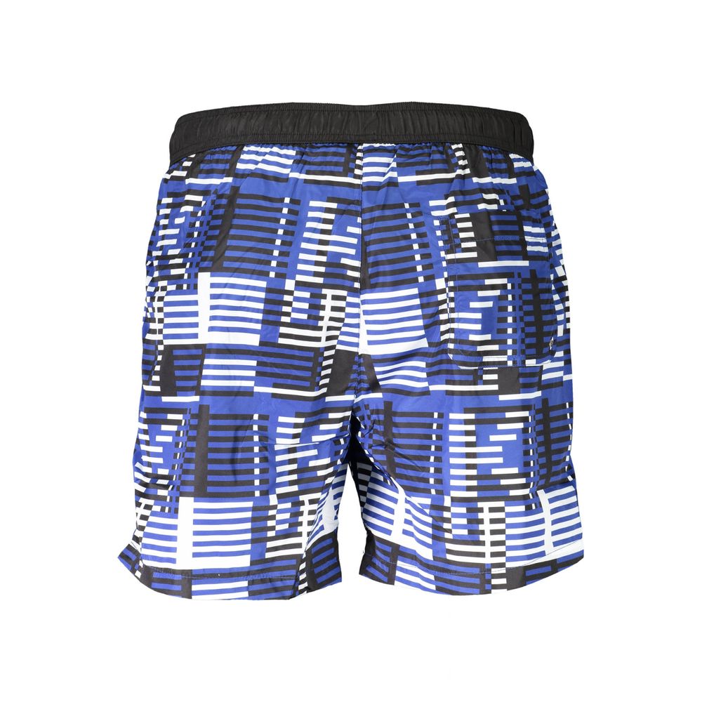 Swim Shorts by Karl Lagerfeld for men in polyester blue features an glamourous silhouette from the Men's Polyester Swim Shorts collection, highlighting a refined fit and glamourous cut for a premium poolside look.