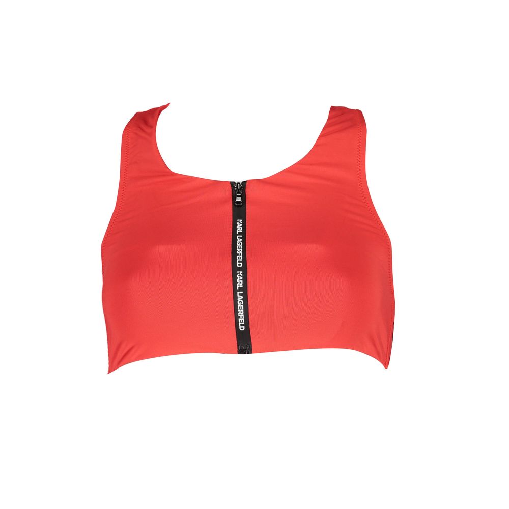 This Swimwear by Karl Lagerfeld for women in elastane red & print showcases a eye catching silhouette from the Women's Elastane Swimwear collection, featuring a eye catching cut designed for poolside elegance.