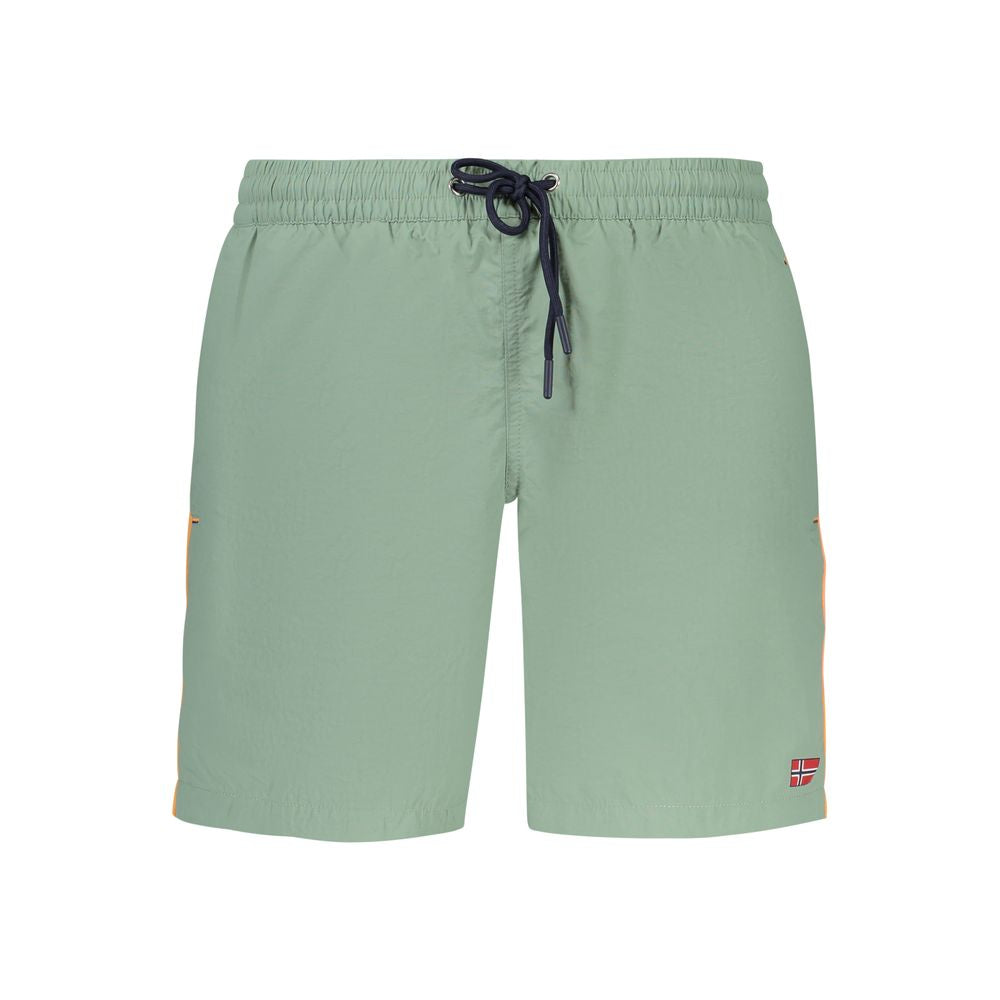 Swim Shorts by Norway 1963 for men in polyamide and green & print showcases a sinuous silhouette, expertly cut for a sinuous fit as part of the Men's Polyamide Swim Shorts collection.
