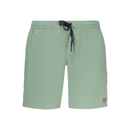 Swim Shorts by Norway 1963 for men in polyamide and green & print showcases a sinuous silhouette, expertly cut for a sinuous fit as part of the Men's Polyamide Swim Shorts collection.