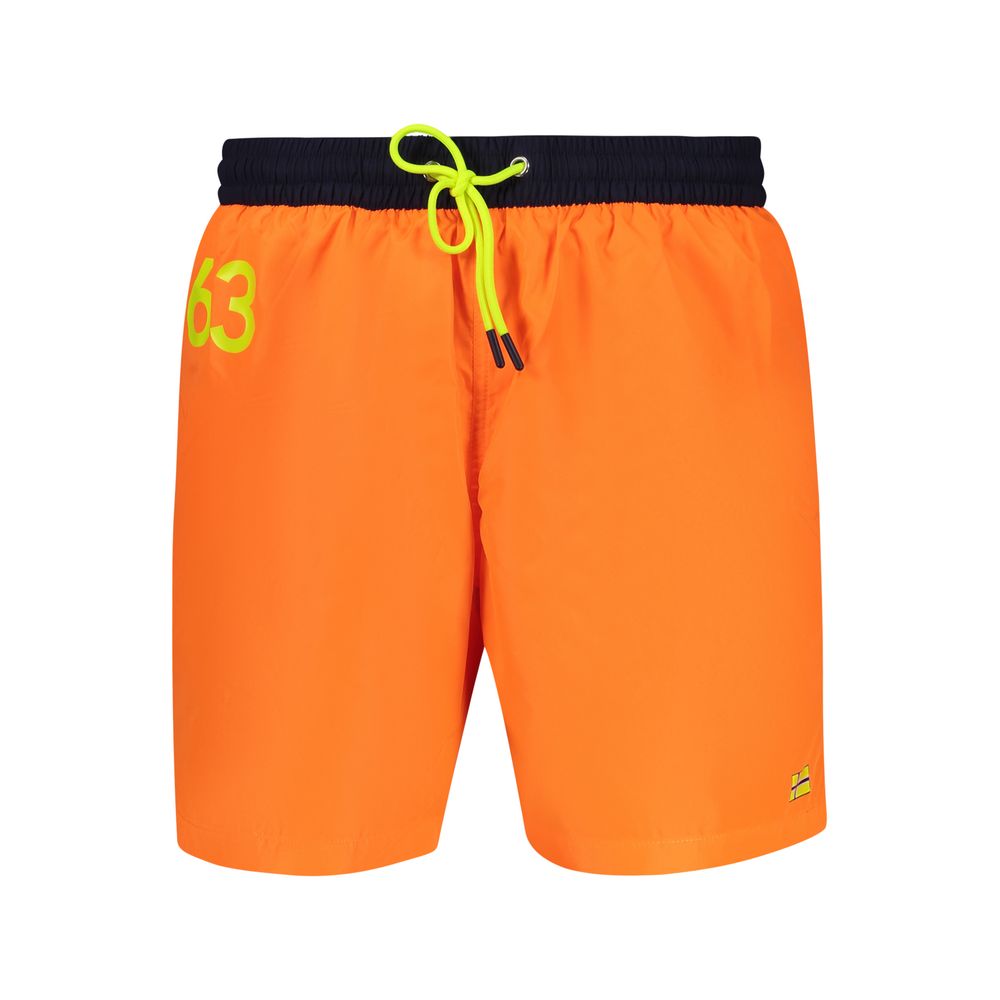Swim Shorts by Norway 1963 for men in polyamide orange & print presents a sculptural silhouette, showcasing the sculptural Men's Polyamide Swim Shorts design with a refined cut for a premium, sophisticated look.