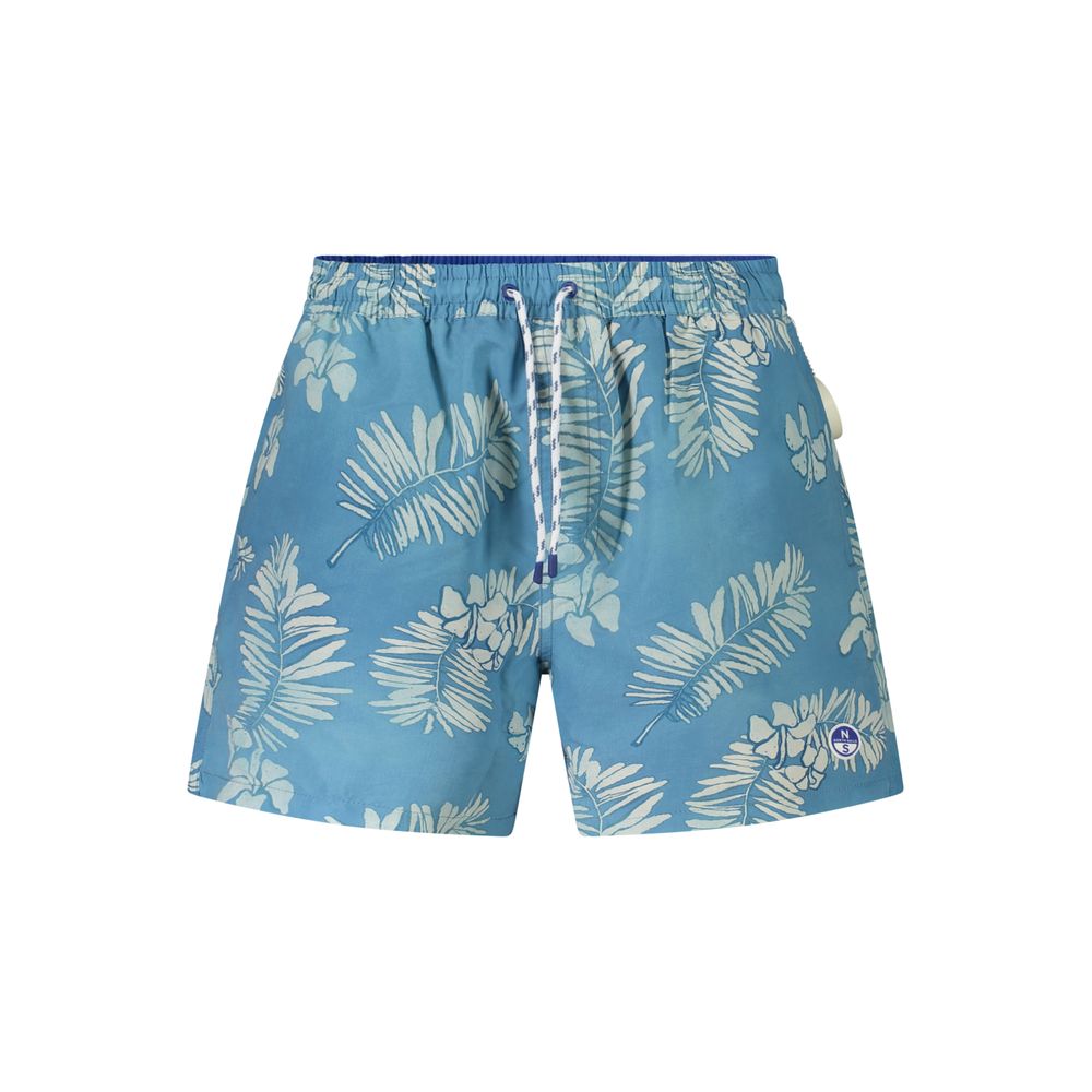 Swim Shorts by North Sails for men in polyester blue & patterned features a resort ready silhouette, perfectly capturing the resort ready aesthetic of Men's Polyester Swim Shorts with a resort ready finish.