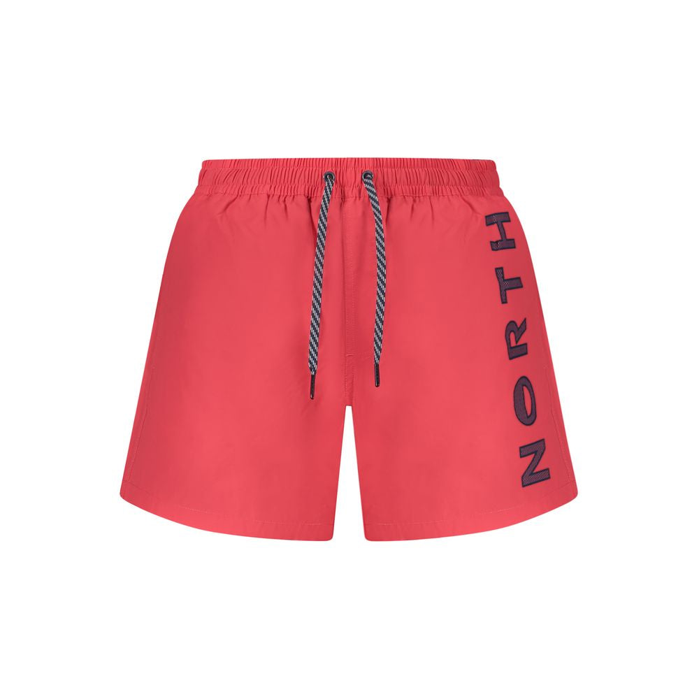 Swim Shorts by North Sails for men in cotton red & print presents a beach chic silhouette from the Men's Cotton Swim Shorts collection, showcasing a beach chic cut for a refined poolside look.