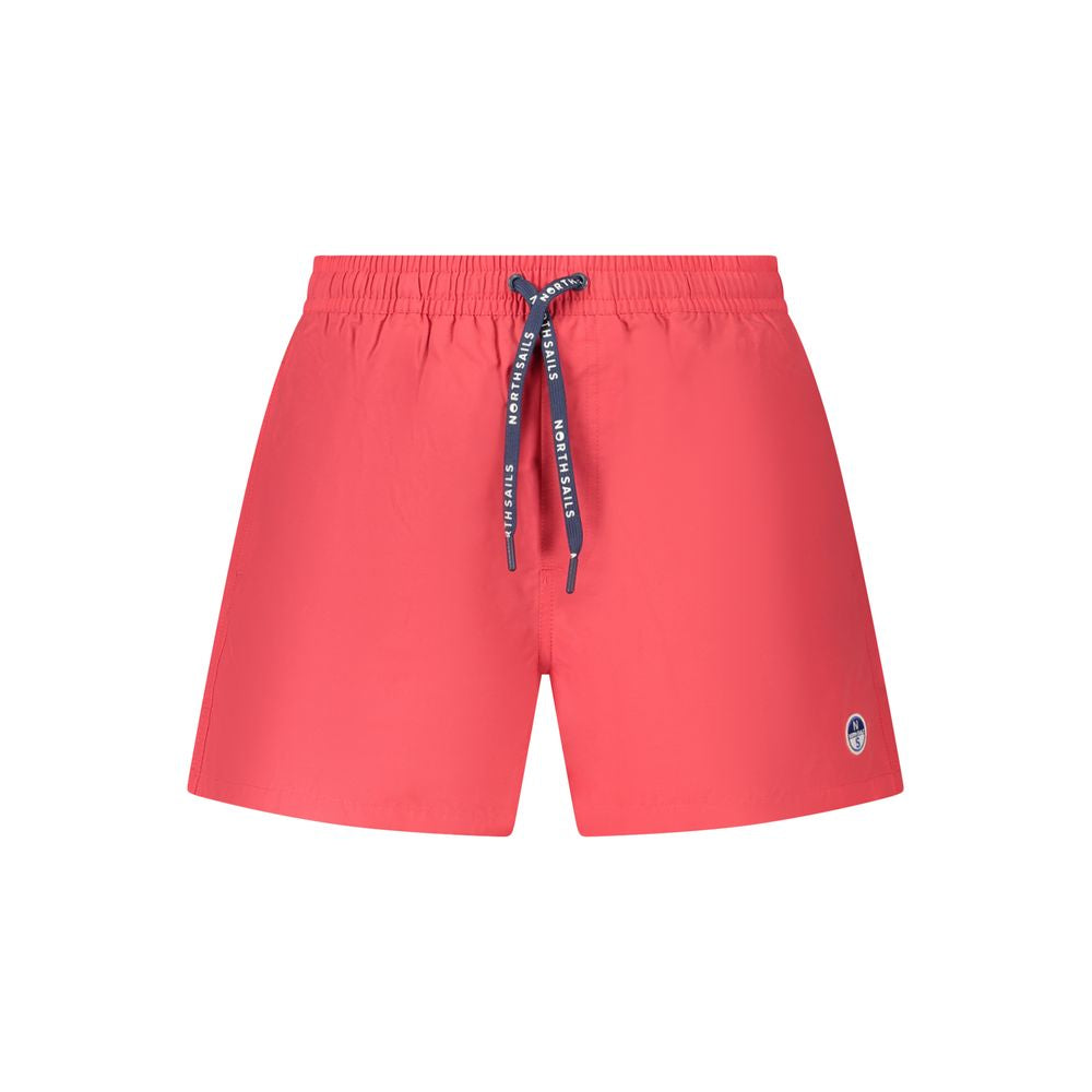 Swim Shorts by North Sails for men in nylon cotton red presents a sculptural silhouette, showcasing the sculptural Men's Nylon Cotton Swim Shorts design with a refined cut for a premium, sophisticated look.