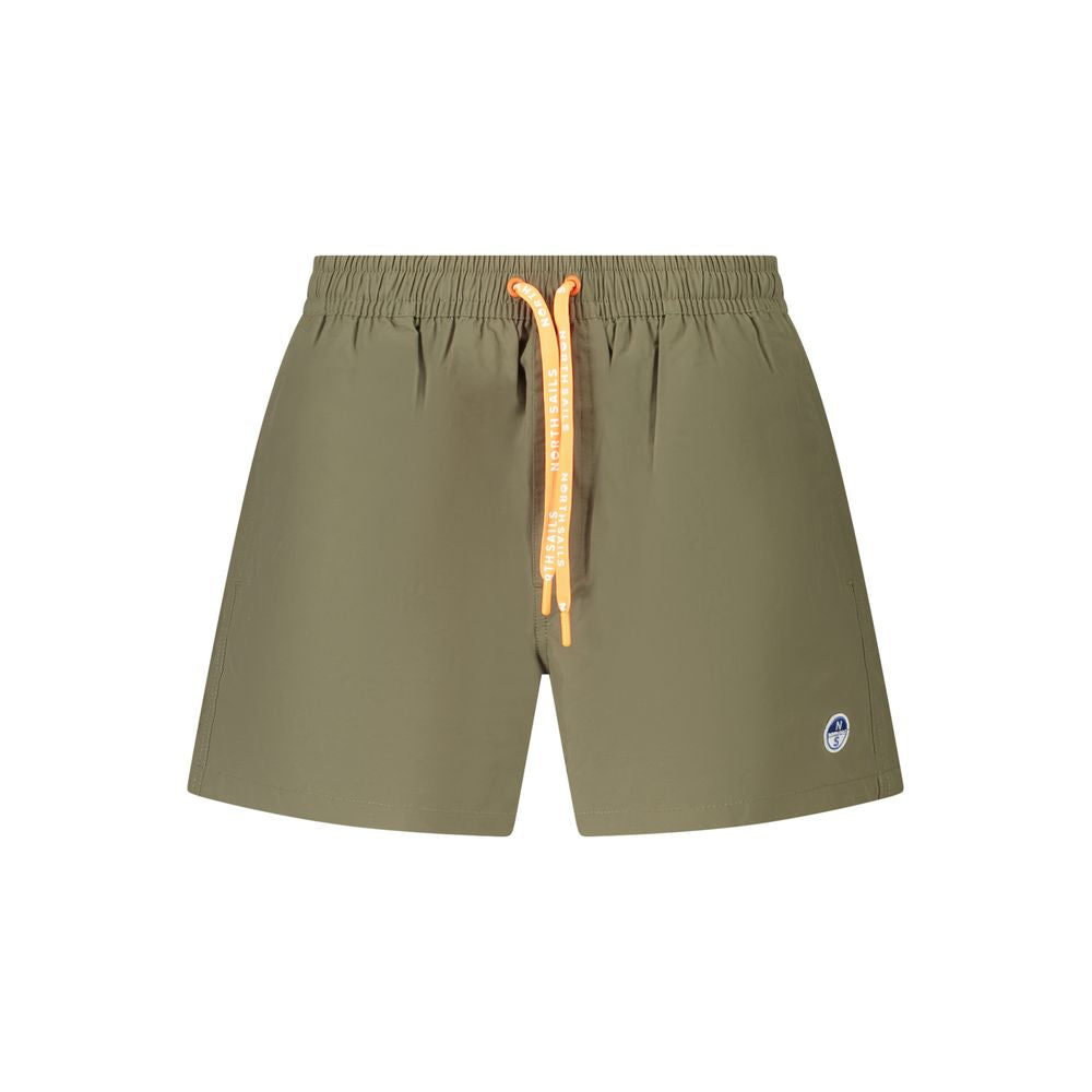 Swim Shorts by North Sails for men in cotton green features an glamourous silhouette from the Men's Cotton Swim Shorts collection, highlighting a refined fit and glamourous cut for a premium poolside look.