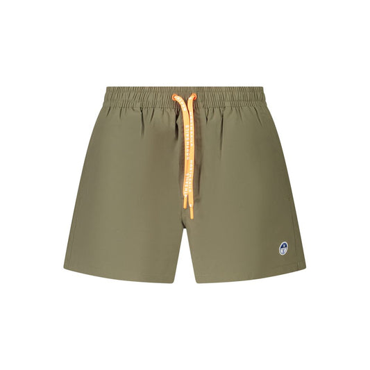 Swim Shorts by North Sails for men in cotton green features an glamourous silhouette from the Men's Cotton Swim Shorts collection, highlighting a refined fit and glamourous cut for a premium poolside look.