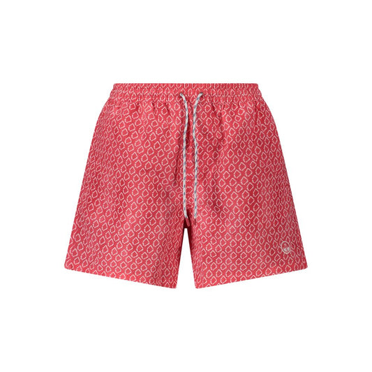 Swim Shorts by North Sails for men in polyester red & patterned presents a beach chic silhouette from the Men's Polyester Swim Shorts collection, showcasing a beach chic cut for a refined poolside look.