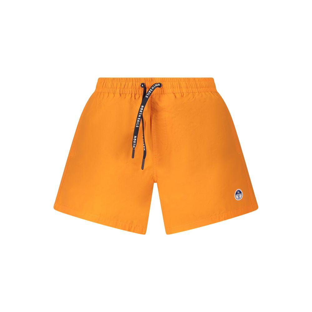 Swim Shorts by North Sails for men in cotton and orange showcases a sinuous silhouette, expertly cut for a sinuous fit as part of the Men's Cotton Swim Shorts collection.