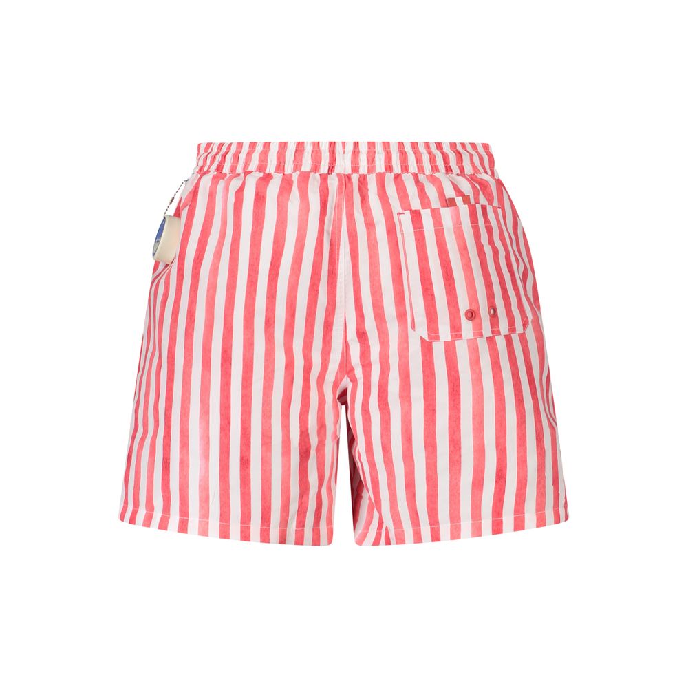 Swim Shorts by North Sails for men in polyester red & striped presents a beach chic silhouette from the Men's Polyester Swim Shorts collection, showcasing a beach chic cut for a refined poolside look.