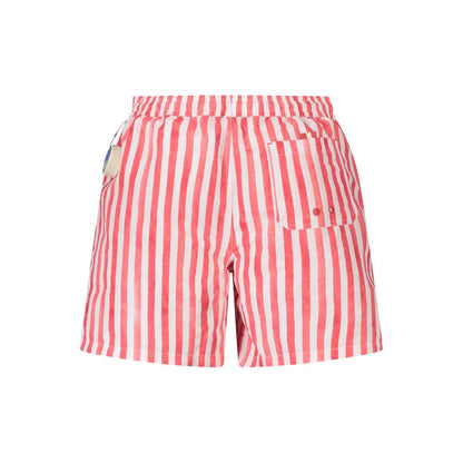 Swim Shorts by North Sails for men in polyester red & striped presents a beach chic silhouette from the Men's Polyester Swim Shorts collection, showcasing a beach chic cut for a refined poolside look.