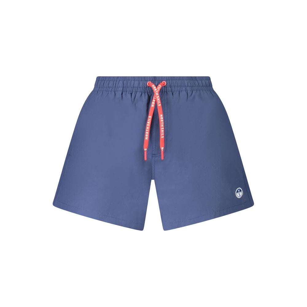 Swim Shorts by North Sails for men in cotton blue presents a sculptural silhouette, showcasing the sculptural Men's Cotton Swim Shorts design with a refined cut for a premium, sophisticated look.