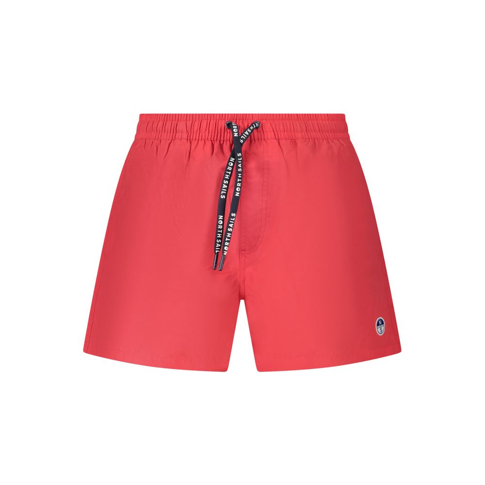 Swim Shorts by North Sails for men in cotton red presents a beach chic silhouette from the Men's Cotton Swim Shorts collection, showcasing a beach chic cut for a refined poolside look.