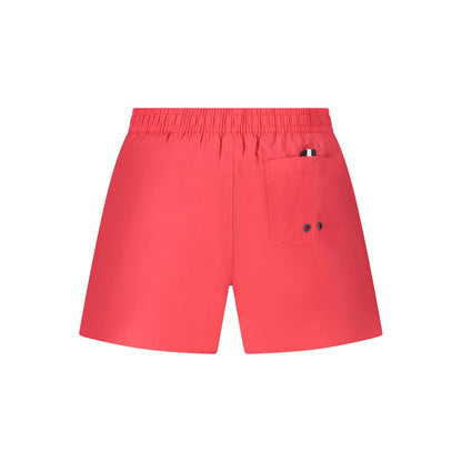 Swim Shorts by North Sails for men in cotton and red showcases a sinuous silhouette, expertly cut for a sinuous fit as part of the Men's Cotton Swim Shorts collection.