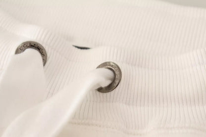 Dolce & Gabbana White Cotton Logo Patch Sweatpants Jogging Pants