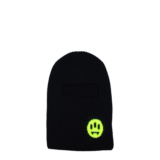 Beanie Hat by Barrow for men in wool acrylic black presents a urban-chic silhouette, showcasing the urban-chic craftsmanship of this Wool Acrylic Beanie Hat.