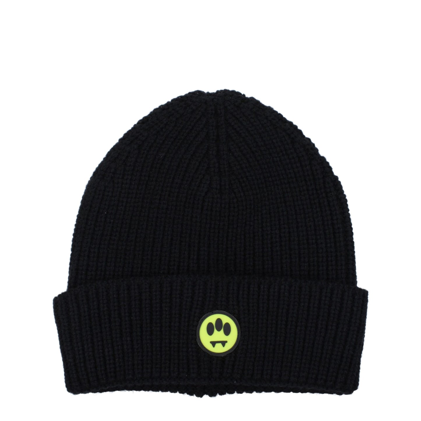 Beanie Hat by Barrow for men in wool acrylic black features a refined luxury silhouette, artfully capturing the essence of the refined luxury Wool Acrylic Beanie Hat design for a sophisticated, premium look.