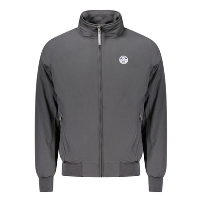 Bomber Jacket by North Sails for men in polyamide & polyester black showcases a bohemian silhouette, artfully detailed with a bohemian and signature pockets for a truly bohemian finish.