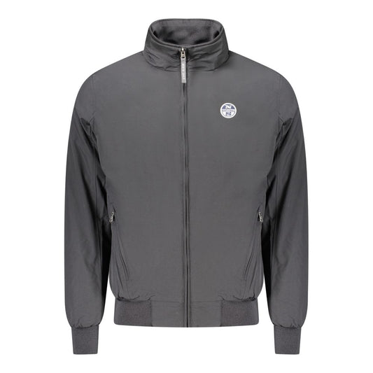 Bomber Jacket by North Sails for men in polyamide & polyester black showcases a bohemian silhouette, artfully detailed with a bohemian and signature pockets for a truly bohemian finish.