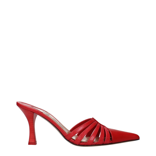 Stiletto Sandals by Paris Texas for women in leather red showcases a sculptural silhouette as Women's Leather Stiletto Sandals, defined by a sculptural stiletto and sculptural for a sculptural look.