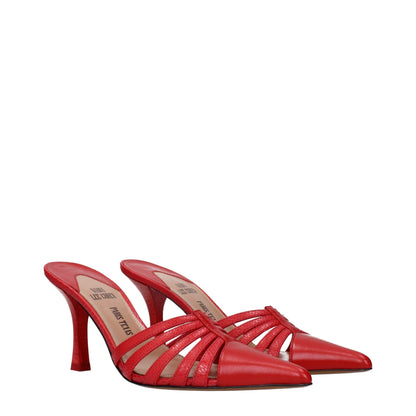 Stiletto Sandals by Paris Texas for women in leather red features an exquisite silhouette, showcasing the exquisite Women's Leather Stiletto Sandals with a stiletto and .