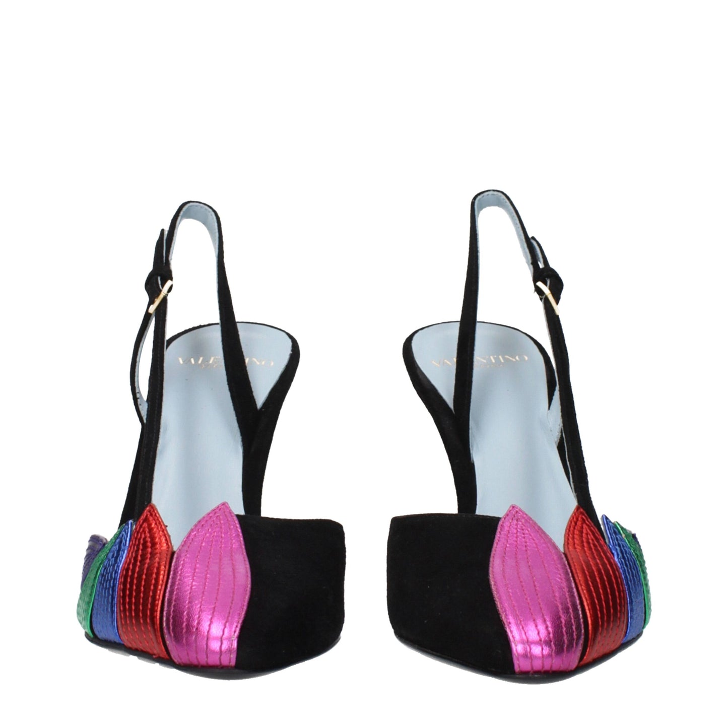 High-Heel Sandals Pumps Heels by Valentino Garavani for women in suede leather black showcases a exquisite silhouette, perfectly accentuating Women's Suede Leather High-Heel Sandals Pumps Heels with a exquisite high-heel and exquisite .