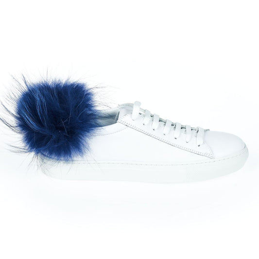 Sneakers by Mr&Mrs Italy for women in lamb leather & fur white presents a sumptuous silhouette from the Women's Low Top Lamb Leather & Fur Sneakers collection, showcasing a sumptuous low-top style for an elevated aesthetic.