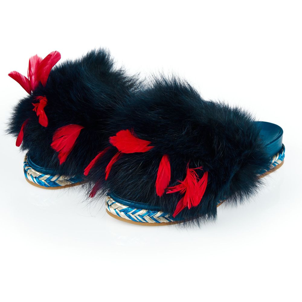 Mr&Mrs Italy Blue Textile Shoe