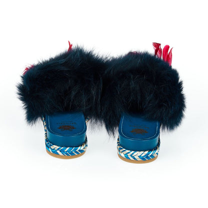 Mr&Mrs Italy Blue Textile Shoe
