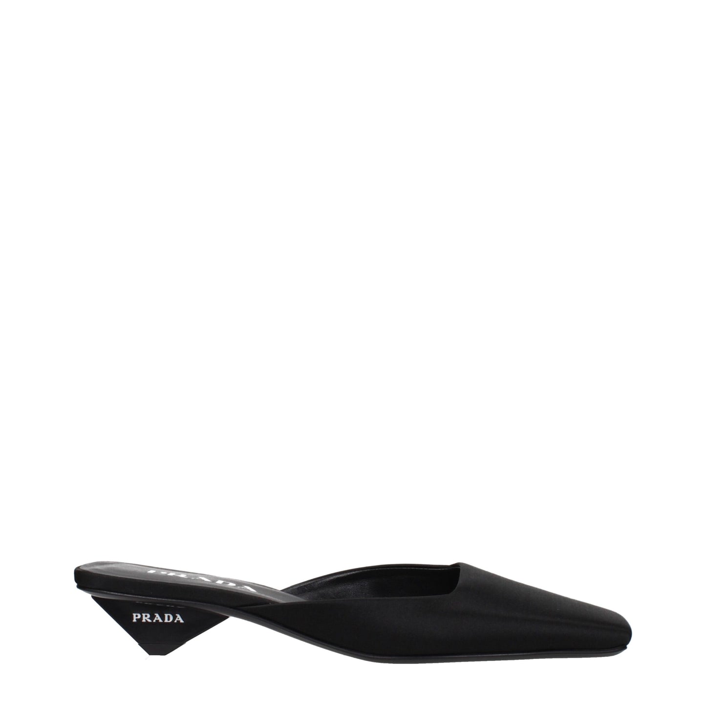 Prada Women's Satin Flat Sandals - Black
