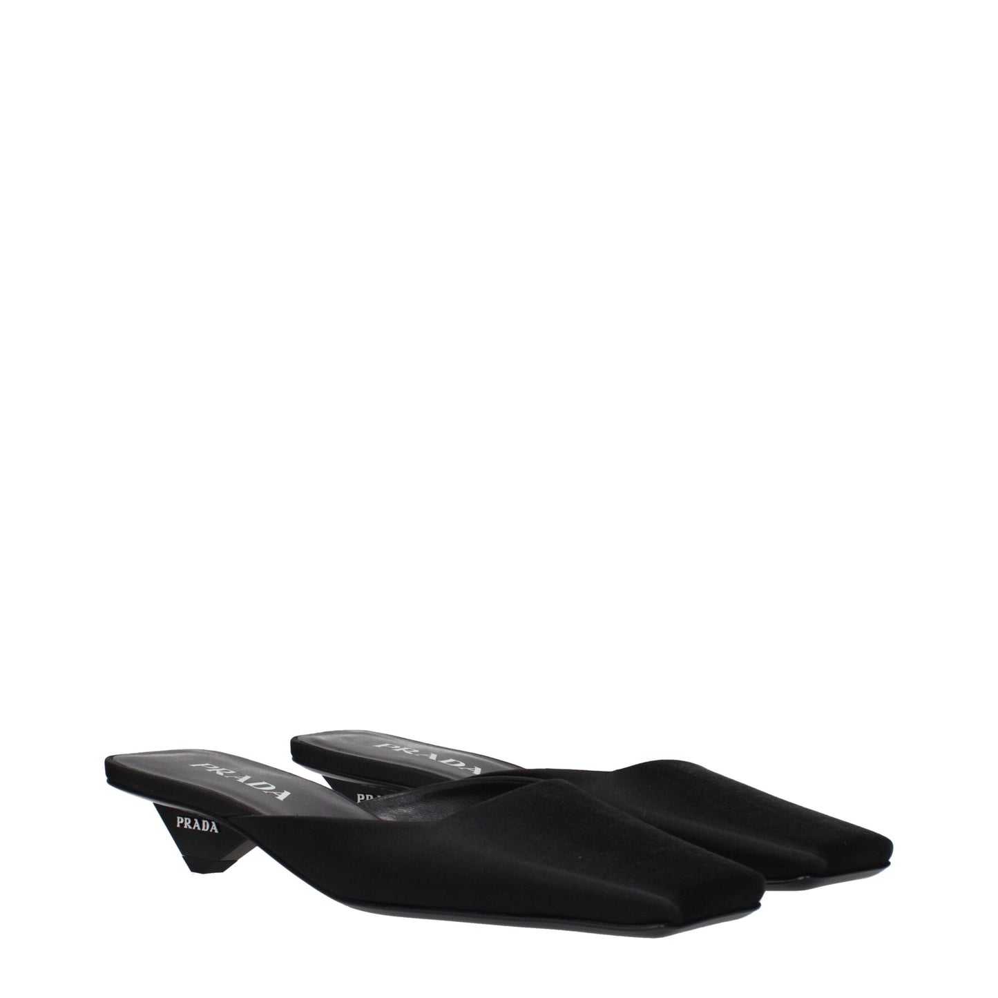 Prada Women's Satin Flat Sandals - Black