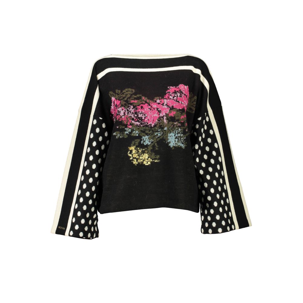 Sweatshirt by Blugirl for women in viscose wool acrylic black features an magnificent silhouette, showcasing a sophisticated boat neckline and long-sleeve detail for a truly magnificent finish.