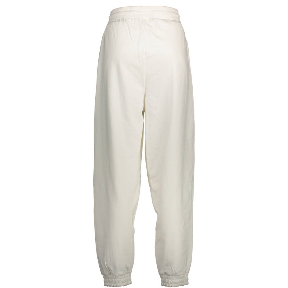 Pants by Tommy Hilfiger for women in cotton white showcases a unrivaled comfort silhouette, featuring a cut and long with a for a unrivaled comfort and refined aesthetic.