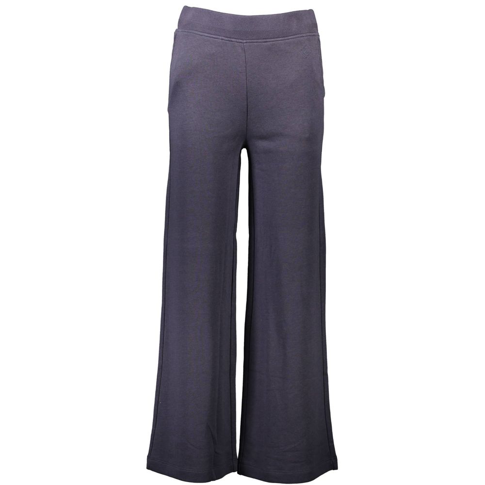 Activewear Pants by Gant for women in cotton blue features an streamlined design with adjustable-waistband, highlighting a streamlined wide and long cut with a comfortable .