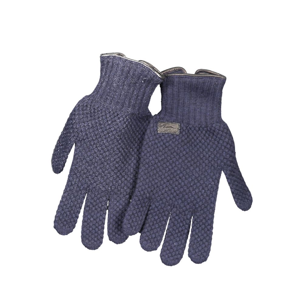 Gloves by Harmont & Blaine for men in wool blue features an distinguished silhouette, showcasing specialized and a refined gloves design for a sophisticated distinguished aesthetic.
