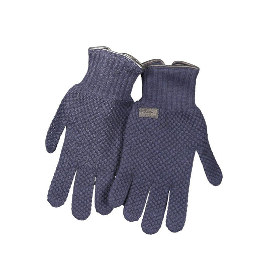 Gloves by Harmont & Blaine for men in wool blue features an distinguished silhouette, showcasing specialized and a refined gloves design for a sophisticated distinguished aesthetic.