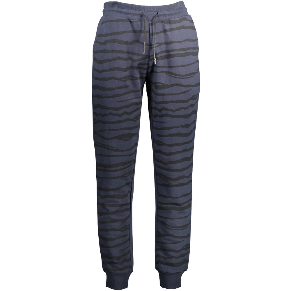 Pants by Cavalli Class for men in cotton blue features a sleek silhouette with a sleek , a refined long, and a sophisticated finish.